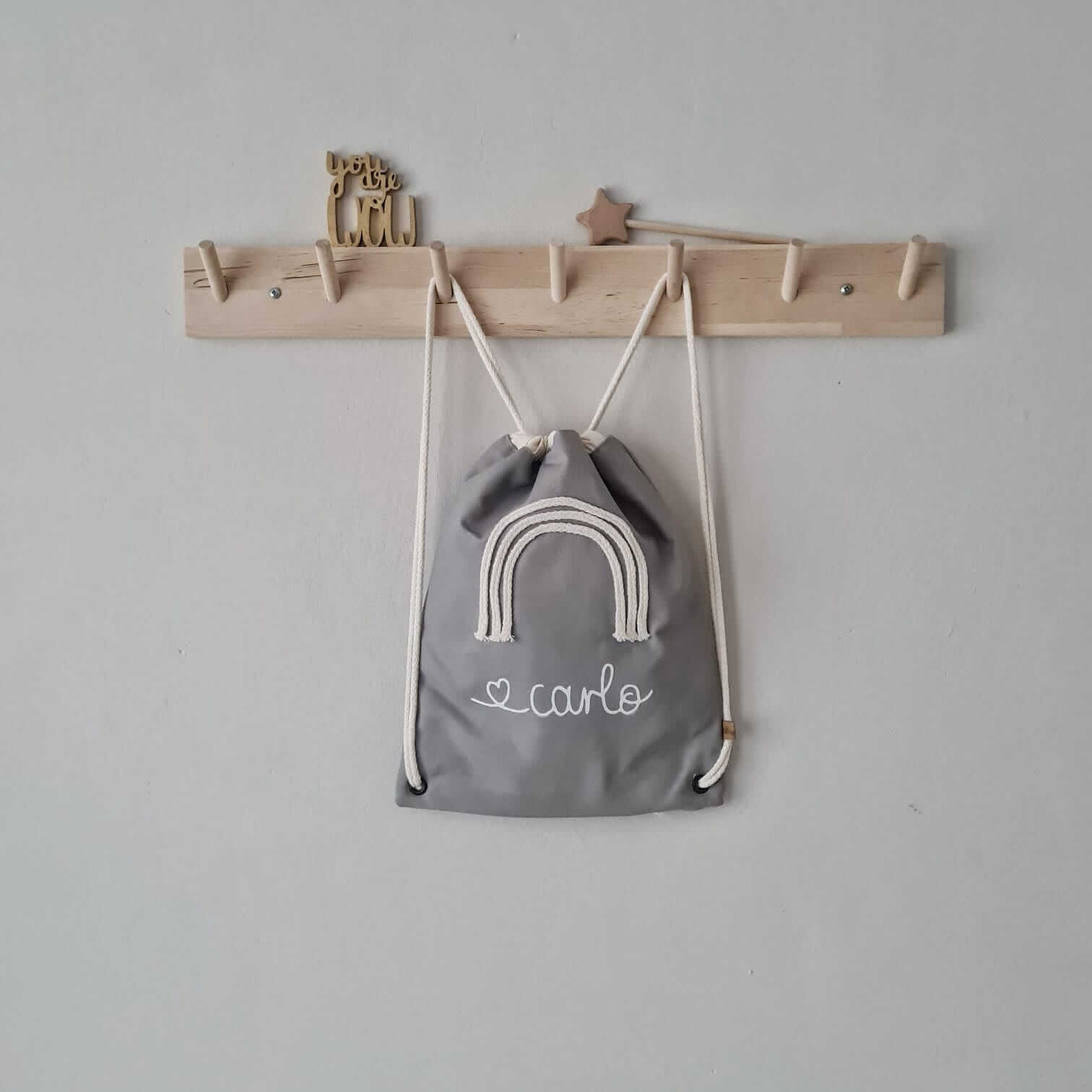 Turnbeutel personalisiert Regenbogen – Bild 2