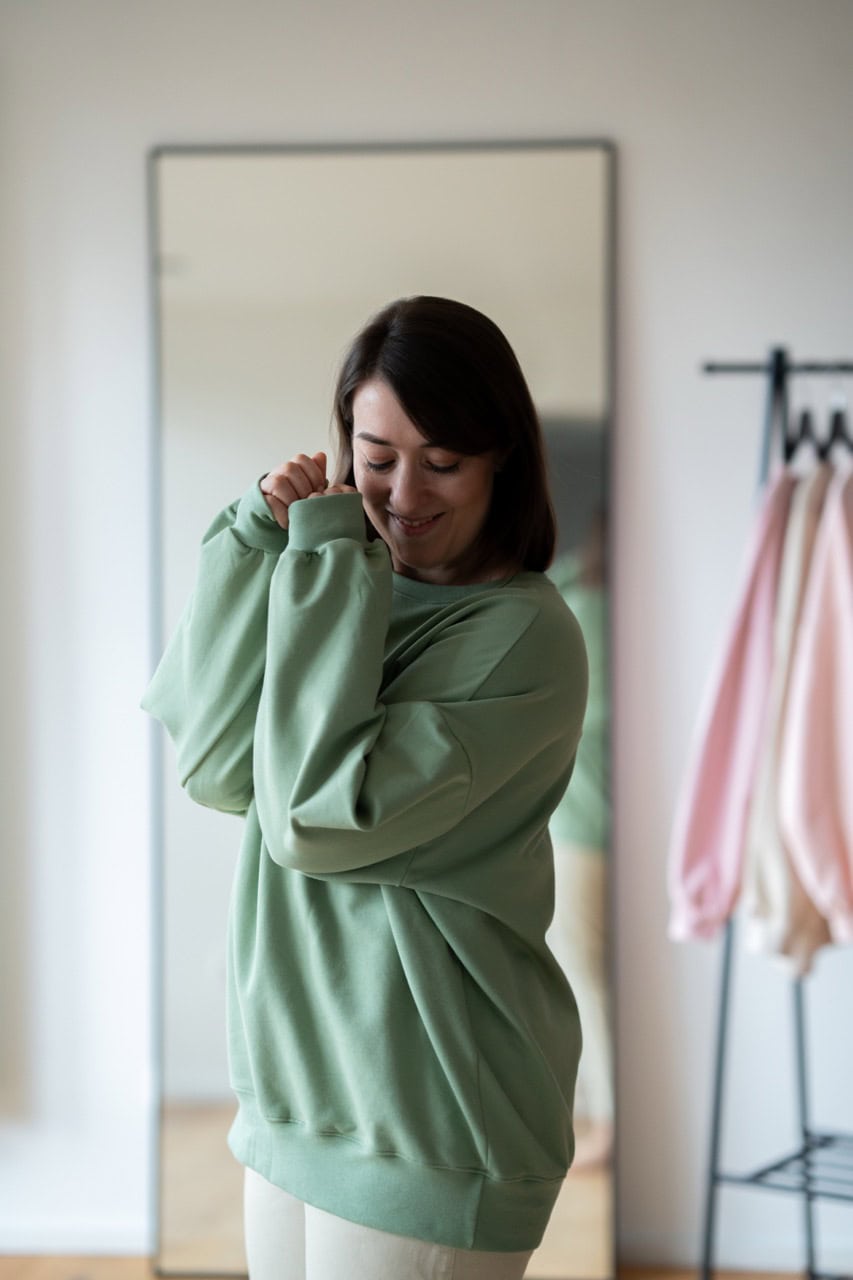 Sweater oversize matcha – Bild 5