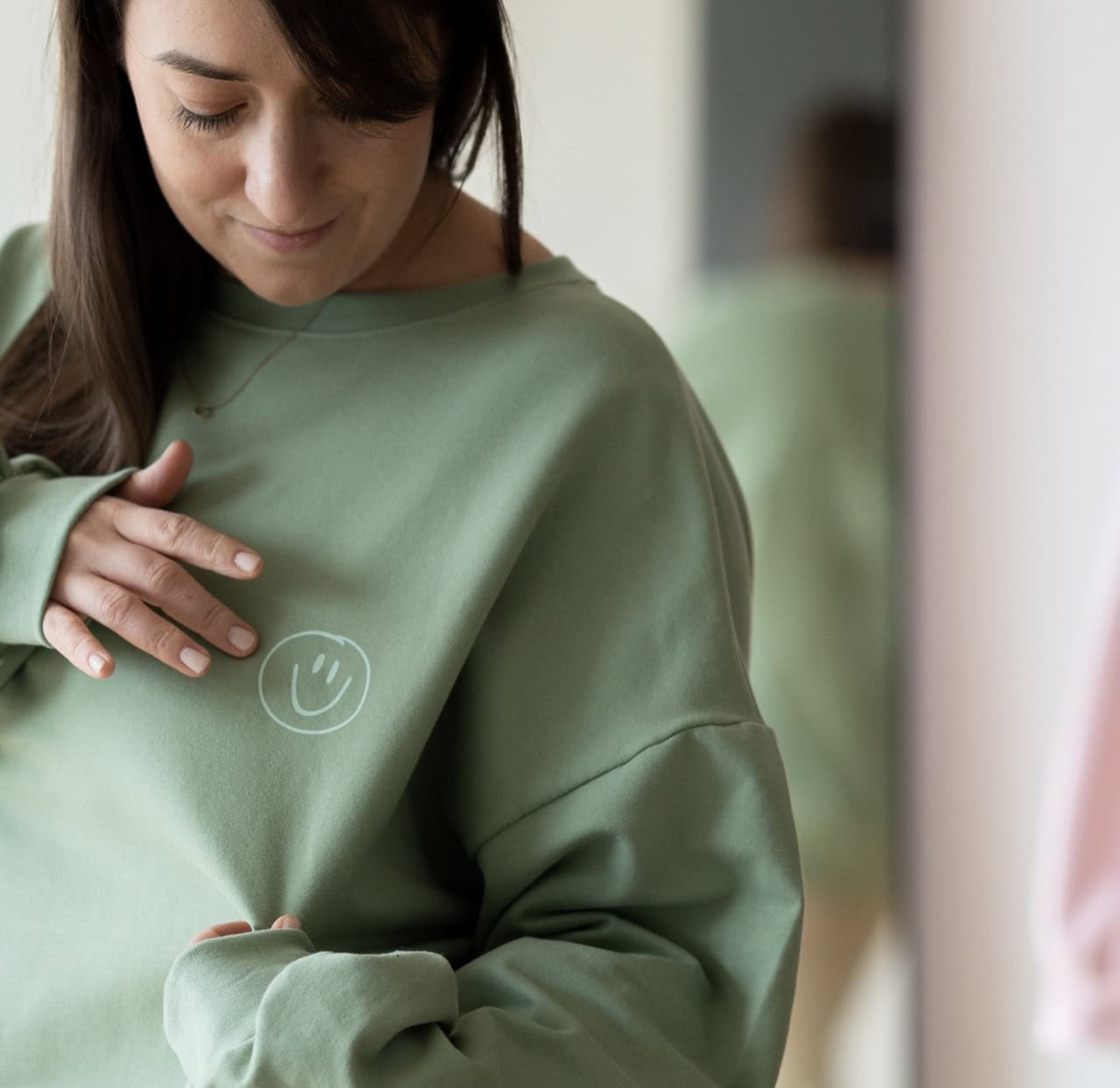 Sweater oversize matcha – Bild 3