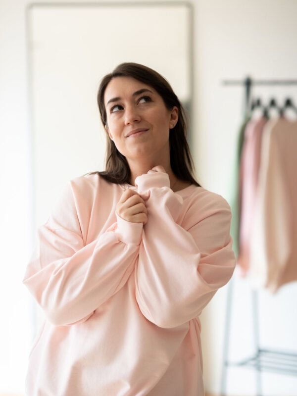 Sweater oversize peach