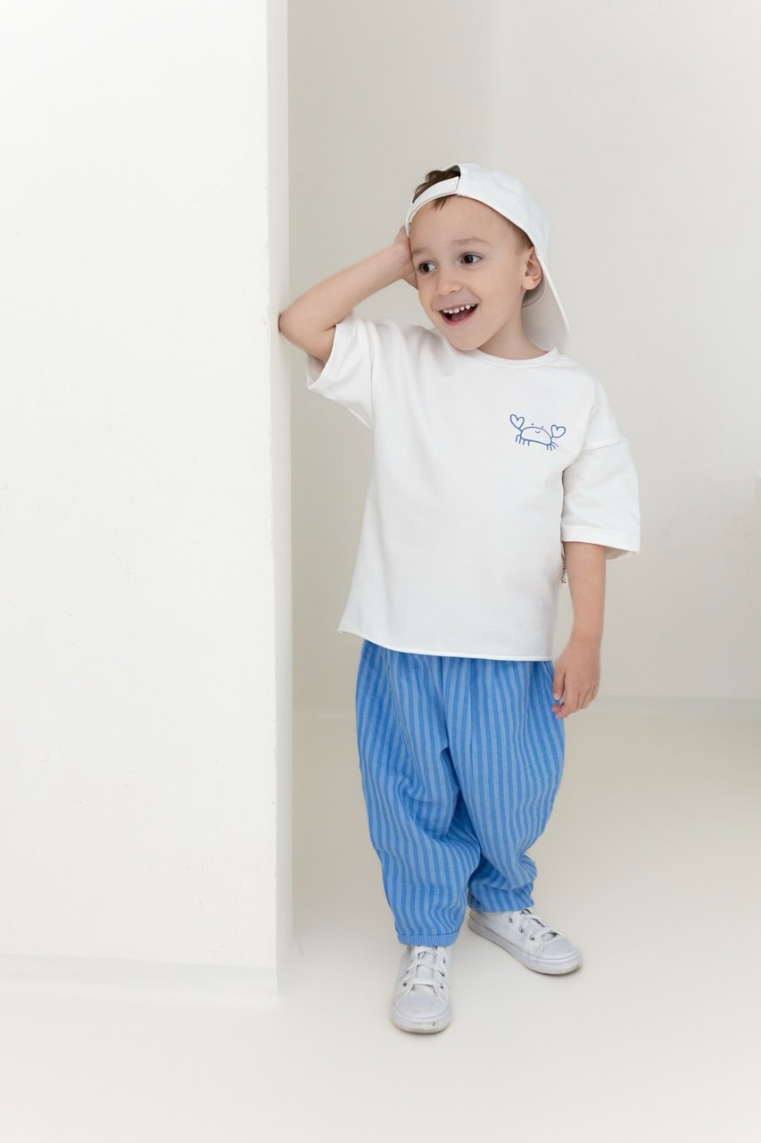 Musselin Hose cloudy/blue – Bild 2