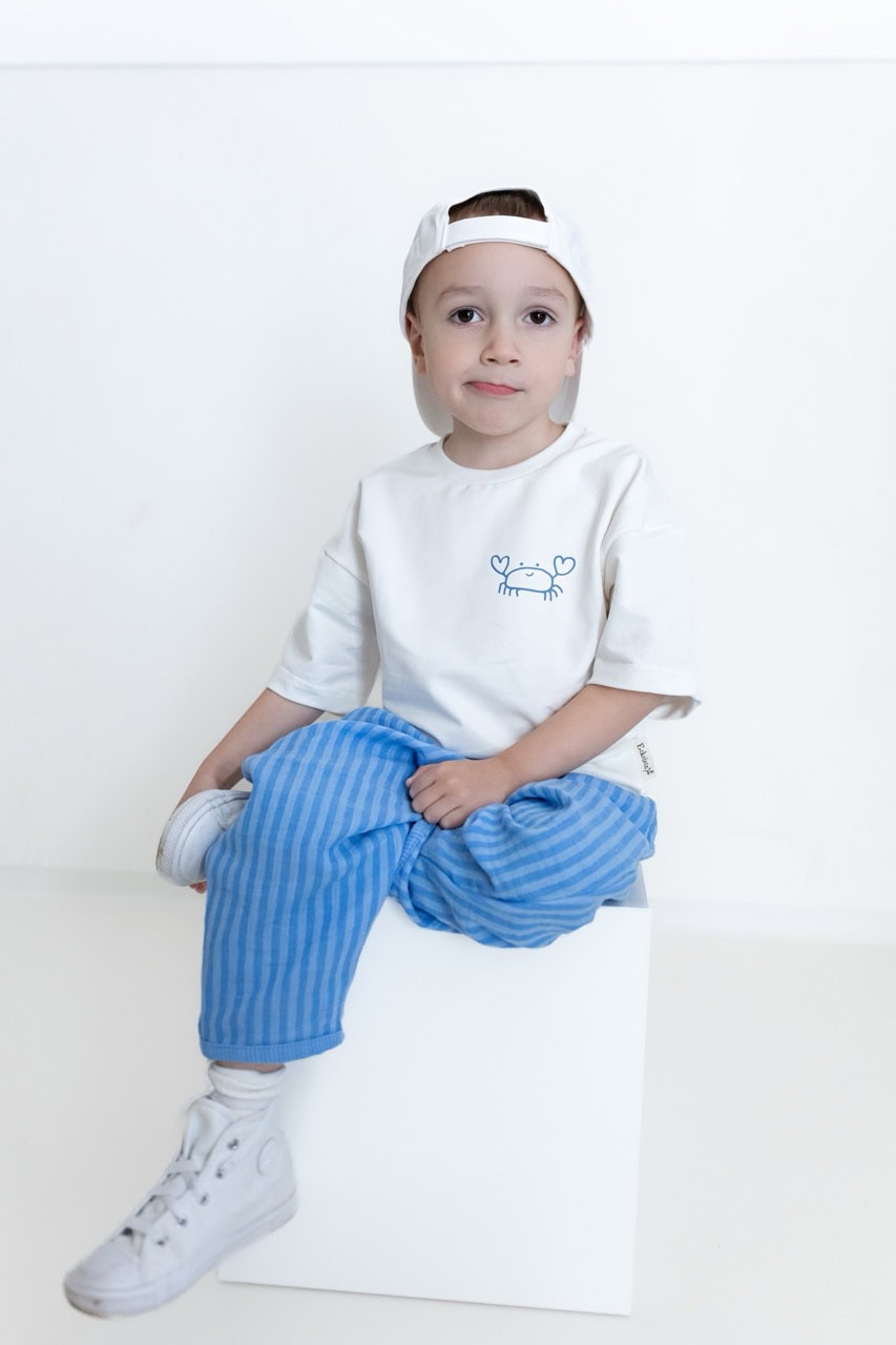 Musselin Hose cloudy/blue – Bild 6