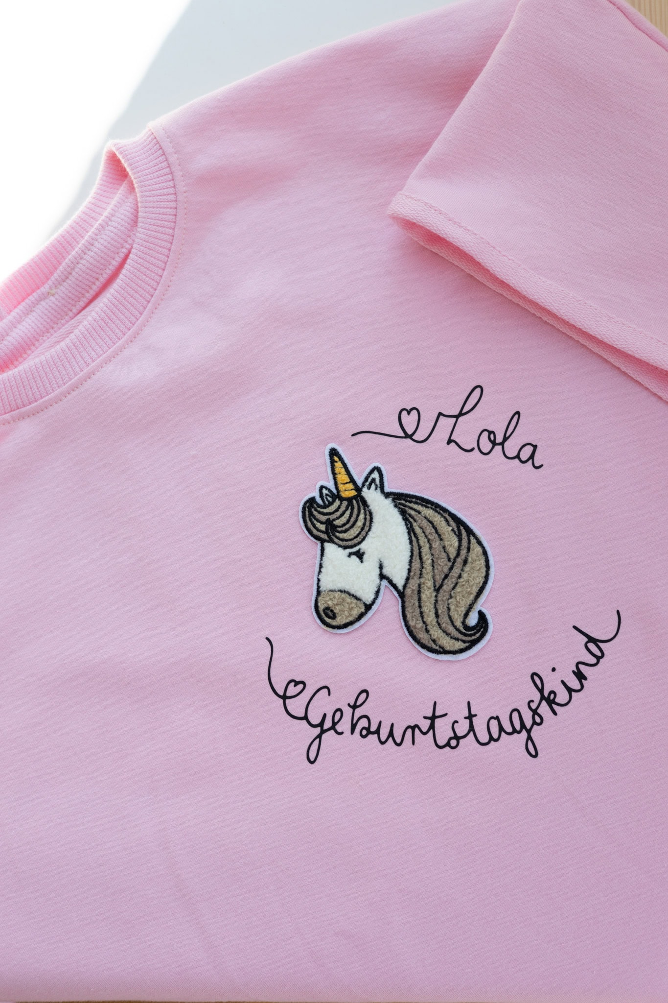Geburtstags Shirt oversize Einhorn – Bild 2