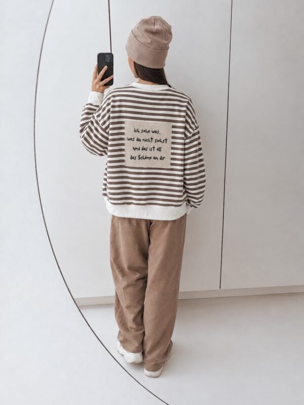 Mini Me Sweater Stripes mit Patch woman (verschiedene)